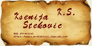 Ksenija Steković vizit kartica